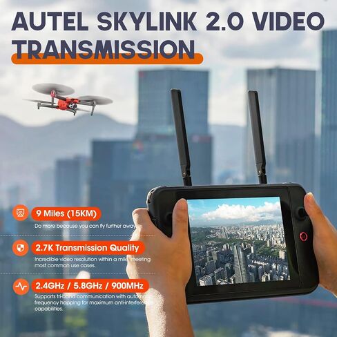 Autel Robotics EVO 2 Pro Enterprise V3, 1" CMOS Sensor, 20MP Photo& 6K/30fps Video, 12-bit DNG, 42 MIN, Carbon Fiber Arms, 15KM Transmission, 7.9" Smart Controller V3, w/Spotlight/Loudspeaker/Strobe in Kuwait
