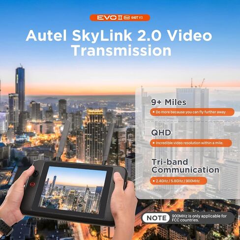 Autel Robotics EVO II Dual 640T V3, 640*512 T~hermal, 0.8'' CMOS&50MP 8K RYYB Sensor, 10 Color Schemes, 40 Minutes, EVO 2 Dual 640T for Search&Rescue/Power Inspection/Public Safety, 15KM Transmission in Kuwait