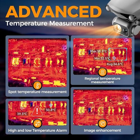 Autel Robotics EVO Lite 640T Enterprise Basic Combo, 640x512 T~hermal&1/2'' CMOS 48MP V~isible C-a-mera, AI Target Recognition, 1-16x Digital Zoom, 866g, 40Min, Split-Screen Display, 12KM in Kuwait