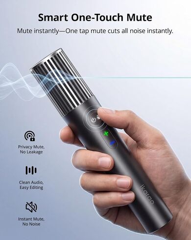 Ikarao Wireless Microphone with Dual Channel Receiver & UV Self-Cleaning Storage Case, 2 Handheld Dynamic Mics, 20H Battery, 100ft Range, Plug & Play Karaoke Mic for JBL, Party, Home, Church (Black) in Kuwait