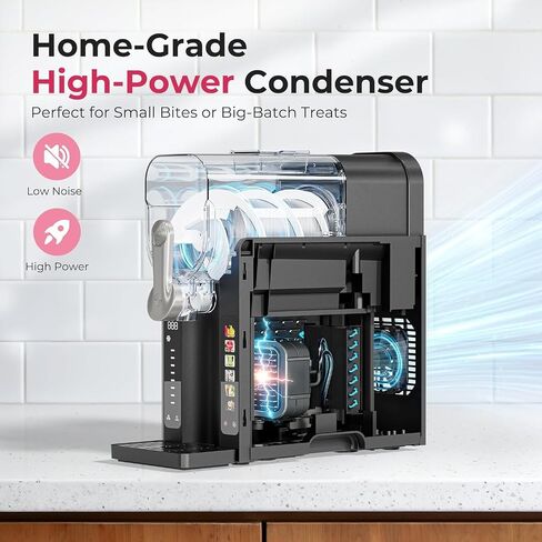 Slushie Machine for Home, No Ice Needed Frozen Drink Maker with Auto-Clean, LED Display, Perfect for Margaritas, Frappés, Milkshakes and More, Family Gatherings & Home Bar, Grey, 1 Pack+6 Modes in Kuwait
