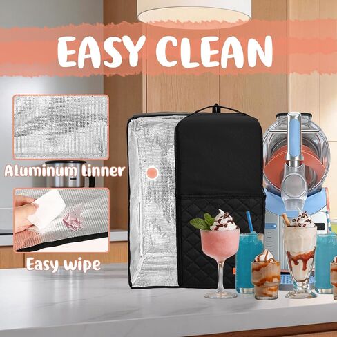 CROTIRAD Slushie Machine Dust Cover for Ninja SLUSHi Max XXL Smart Frozen Drink Maker, Hanging & Easy Foldable Dust Cover for Ninja Slushie Max FS605 and Accessories, Black in Kuwait