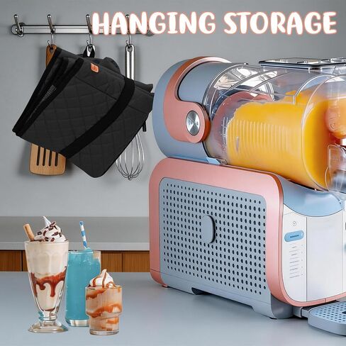 CROTIRAD Slushie Machine Dust Cover for Ninja SLUSHi Max XXL Smart Frozen Drink Maker, Hanging & Easy Foldable Dust Cover for Ninja Slushie Max FS605 and Accessories, Black in Kuwait