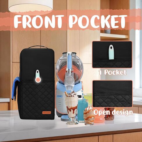 CROTIRAD Slushie Machine Dust Cover for Ninja SLUSHi Max XXL Smart Frozen Drink Maker, Hanging & Easy Foldable Dust Cover for Ninja Slushie Max FS605 and Accessories, Black in Kuwait
