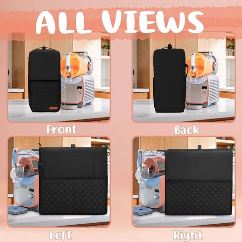 CROTIRAD Slushie Machine Dust Cover for Ninja SLUSHi Max XXL Smart Frozen Drink Maker, Hanging & Easy Foldable Dust Cover for Ninja Slushie Max FS605 and Accessories, Black in Kuwait