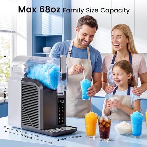 Slushie Machine, 2L/68oz Frozen Drink Maker & Margarita Machine with 6 Presets and LED Display, No Ice Needed Slushy Machine for Home & Party in Kuwait