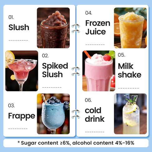 Slushie Machine, 2L/68oz Frozen Drink Maker & Margarita Machine with 6 Presets and LED Display, No Ice Needed Slushy Machine for Home & Party in Kuwait