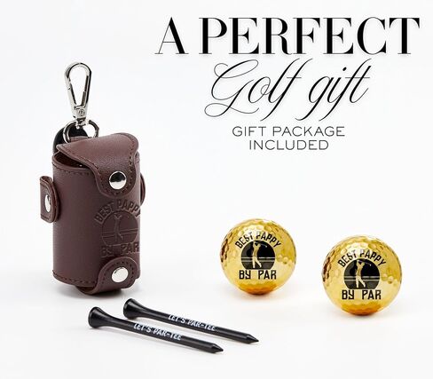 حامل كرة الجولف وحامل المحملة من Pappy Gifts مع كرتين و2 تي شيرت - ملحقات هدايا Pappy Golf لعيد الأب وعيد الميلاد وعيد الميلاد in Kuwait