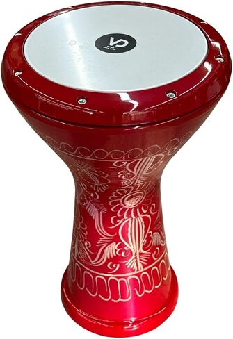 Doumbek Drum Red Erzincan Percussion Instrument with Carrying Case and Tuning Key in Kuwait