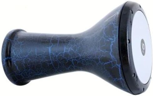 Darbuka Drum Cracked Paint Black Blue 8.5-inch Film Diameter Percussion Instrument, Authentic Sound, Traditional Design in Saudi Arabia