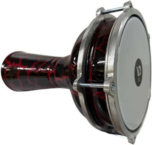 Vatan Darbuka Drum 5 Number Crackle Painted Black and Red Patterned Percussion Instrument in Kuwait