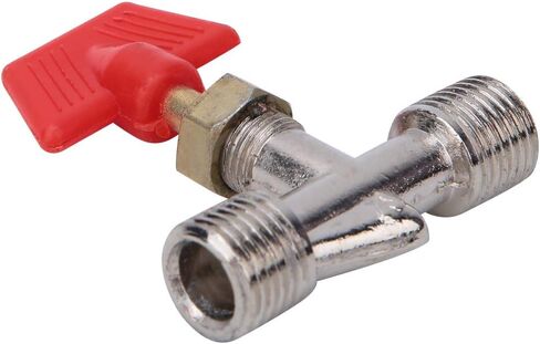 Universal Brass Needle Valve Set with Red Knob for Air Compressor, Threaded Structure, 5 Pcs Replacement Parts for Air Pump Outlet in Kuwait