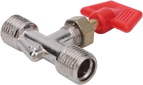 Universal Brass Needle Valve Set with Red Knob for Air Compressor, Threaded Structure, 5 Pcs Replacement Parts for Air Pump Outlet in Kuwait