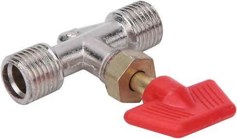 Universal Brass Needle Valve Set with Red Knob for Air Compressor, Threaded Structure, 5 Pcs Replacement Parts for Air Pump Outlet in Kuwait