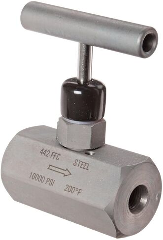 صمام إبرة، مقعد صلب، 3/8 NPT أنثى - 3/8 NPT أنثى، فولاذ، فتحة 0.187 بوصة in Kuwait