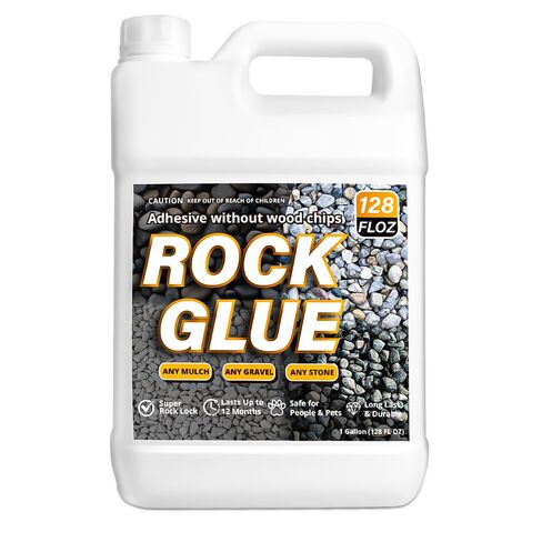 Rock Glue for Landscaping - 1 Gallon Heavy Duty Gravel Binder and Pebble Lock, Clear Drying Permeable Landscape Glue for Pea Gravel, River Rock, Stones & Mulch, Eco-Friendly, DIY Pathway in Kuwait