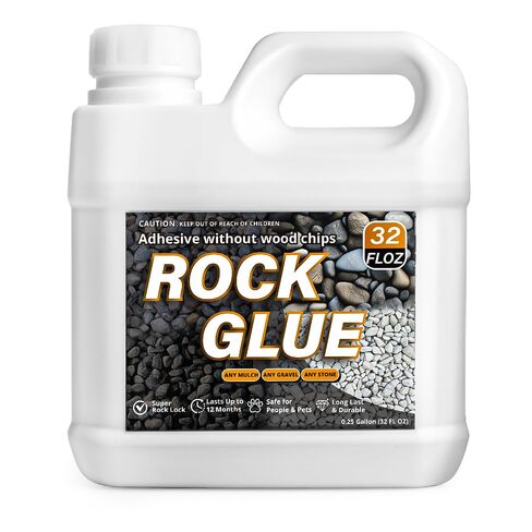 Rock Glue for Landscaping - 1 Gallon Heavy Duty Gravel Binder and Pebble Lock, Clear Drying Permeable Landscape Glue for Pea Gravel, River Rock, Stones & Mulch, Eco-Friendly, DIY Pathway in Kuwait