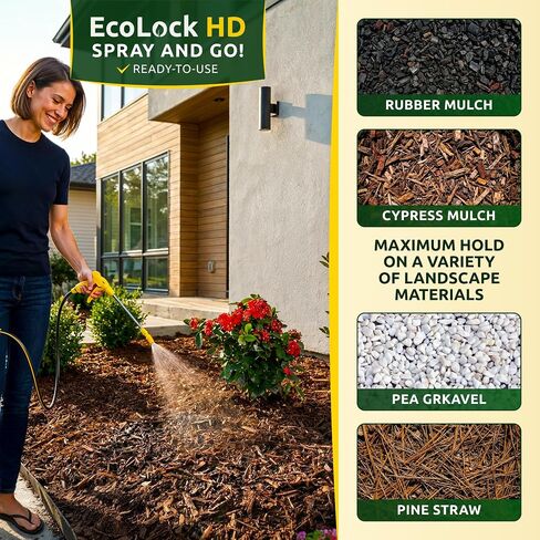 Rock and Mulch Glue for Landscaping Sprayer Use, 1 Gallon Fast-Drying Formula – Pet Friendly, Holds 24 Months – Outdoor Pea Gravel Glue, Gravel Binder & Rubber Mulch in Kuwait