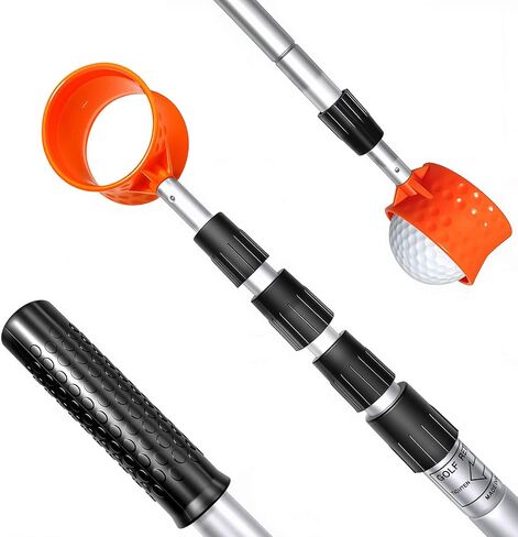SPEENSUN Golf Ball Retriever, Max 6/9/12/15Ft Lightweight Portable Stainless/Aluminum Alloy Telescopic Golf Ball Grabber for Water, Bushes, Grass and Sand, Golf Accessories Gifts for Men Women in Kuwait
