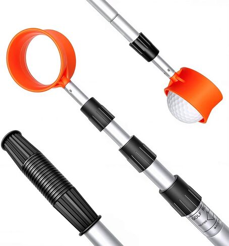 SPEENSUN Golf Ball Retriever, Max 6/9/12/15Ft Lightweight Portable Stainless/Aluminum Alloy Telescopic Golf Ball Grabber for Water, Bushes, Grass and Sand, Golf Accessories Gifts for Men Women in Kuwait