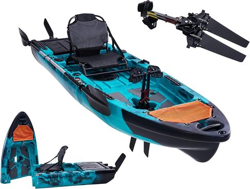 Albott Modular Fishing Kayak مع نظام محرك و HDPE متين، كاياك خفيف الوزن قابل للتخصيص للشباب والكبار، سعة 420 رطل، مثالي للاستخدام الترفيهي والتجاري in Kuwait
