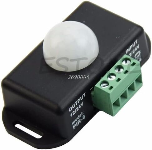 Switch Body PIR Motion Sensor DC 12V/24V for LED Light Strip Automatic in Kuwait