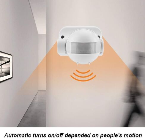 Fafeicy Sensor Switch PVC Infrared Sensor Switch AC110 240V 10A Motion Activated Light Control with 160 Degree Detection IP44 for Corridor Bathroom Stairway Garage Indoor Outdoor in Kuwait