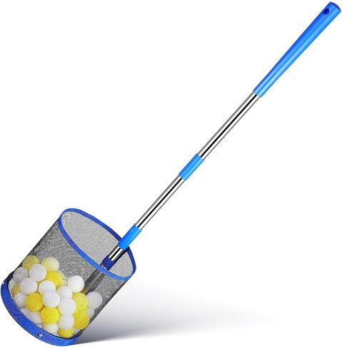 SUPVOX Ping Pong Picker Upper - Professional Table Tennis Retriever with 140-Capacity Tube - Lightweight Aluminum Collector for Training & Robot Practice (Blue) in Kuwait