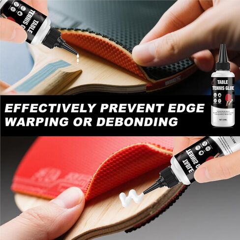Table Tennis Glue, Fast Film Formation, Improved Resilience, Comes with Clamp and 5 Applicator Sponges, Easy Table Tennis Rubber Replacement in Kuwait