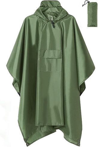 Uposiut Rain Poncho for Adults Lightweight Waterproof Rain Coat for Men Reusable Rain Jacket for Emergency Outdoor in Kuwait