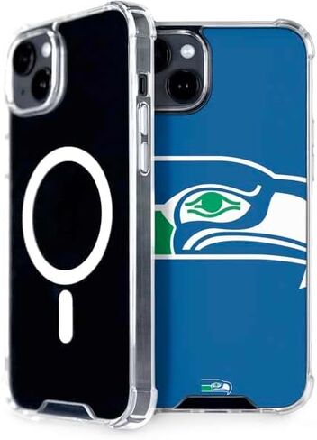 Skinit Phone Case Compatible with MagSafe iPhone 15 Plus - Officially Licensed NFL Seattle Seahawks Retro Logo Design in Kuwait