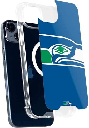 Skinit Phone Case Compatible with MagSafe iPhone 15 Plus - Officially Licensed NFL Seattle Seahawks Retro Logo Design in Kuwait