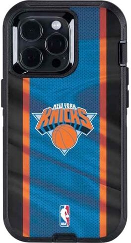 Skinit Decal Phone Skin Compatible with OtterBox Defender iPhone 13 Pro Max - Officially Licensed NBA New York Knicks Away Jersey Design in Kuwait