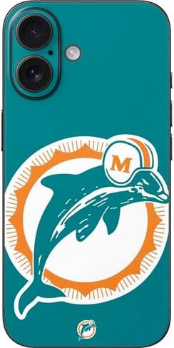 غلاف هاتف Skinit متوافق مع iPhone 17 - تصميم NFL Miami Dolphins المرخص رسميًا in Kuwait