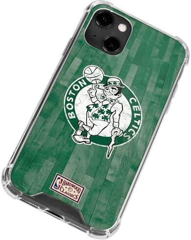 حافظة هاتف Skinit الشفافة متوافقة مع iPhone 14 - تصميم كلاسيكي من الخشب الصلب مرخص رسميًا من NBA Boston Celtics in Kuwait