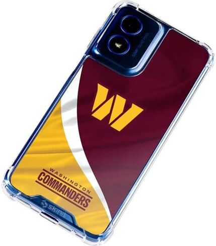 Skinit Clear Phone Case Compatible with Moto G 5G - Officially Licensed NFL Washington Commanders Flag Design in Kuwait