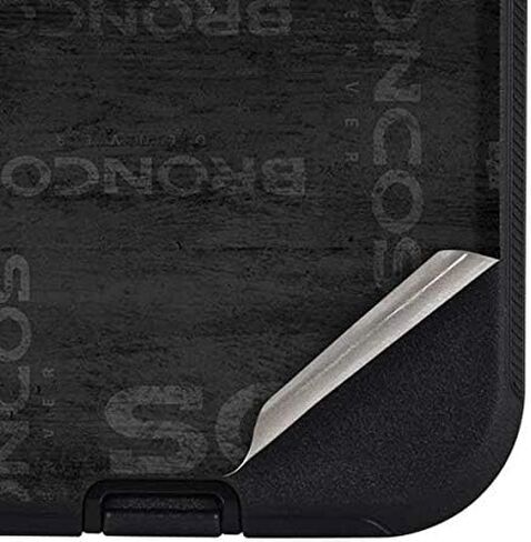 Skinit Decal Phone Skin Compatible with OtterBox Defender Case for iPhone 12 Pro Max - Officially Licensed NFL Denver Broncos Black & White Design in Kuwait