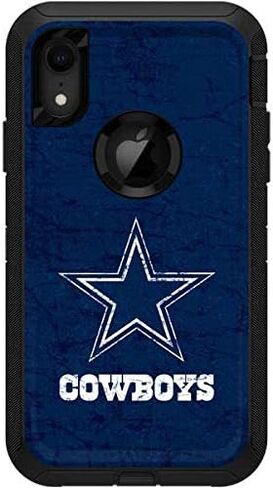 Skinit Decal Skin Compatible with OtterBox Defender iPhone XR - Officially Licensed NFL Dallas Cowboys Distressed Design in Kuwait
