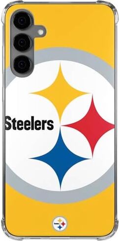 Skinit Clear Phone Case Compatible with Galaxy S24 Plus - Officially Licensed NFL Pittsburgh Steelers Large Logo Design in Kuwait