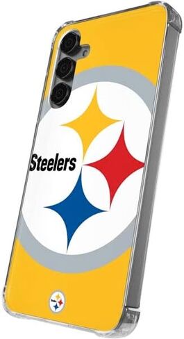 Skinit Clear Phone Case Compatible with Galaxy S24 Plus - Officially Licensed NFL Pittsburgh Steelers Large Logo Design in Kuwait