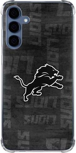 Skinit Clear Phone Case Compatible with Galaxy S24 - Officially Licensed NFL Detroit Lions Black & White Design in Kuwait