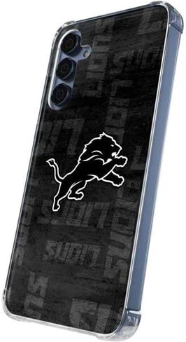 Skinit Clear Phone Case Compatible with Galaxy S24 - Officially Licensed NFL Detroit Lions Black & White Design in Kuwait