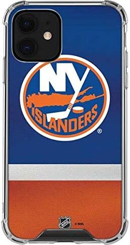 Skinit Clear Phone Case Compatible with iPhone 12 - Officially Licensed NHL New York Islanders Jersey Design in Kuwait