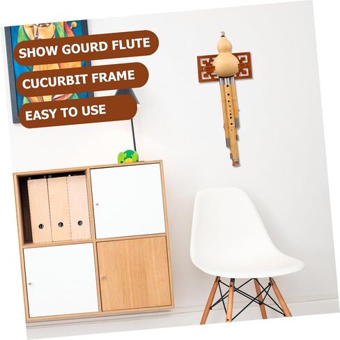 رف حائط VANZACK Cucurbit Flute رف جداري للأدوات الخشبية رف معلق على الطراز العتيق حامل فلوت على الحائط لديكور الموسيقى المنزلية in Kuwait