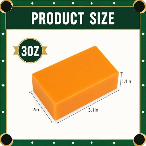 4 Pcs Billiard Pool Table Beeswax Bar, 3 Oz Pool Table Slate Seams Wax, Yellow and Green Slate Beeswax Repair Block for Filling Billiard Snooker Desk Slate Seams Screw Holes Gaps in Kuwait