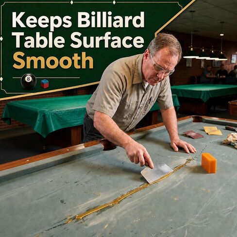 4 Pcs Billiard Pool Table Beeswax Bar, 3 Oz Pool Table Slate Seams Wax, Yellow and Green Slate Beeswax Repair Block for Filling Billiard Snooker Desk Slate Seams Screw Holes Gaps in Kuwait