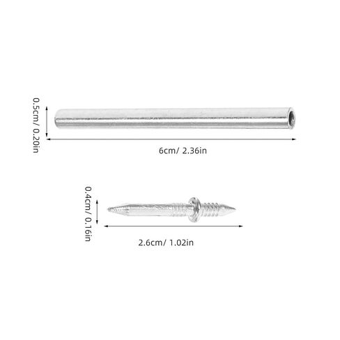 Holibanna Double Head Seamless Skirting Nails with Installation Sleeves, Threaded Invisible Baseboard Security Screws for Floor and Stairway Panel Fixing, 303pcs Set in Kuwait