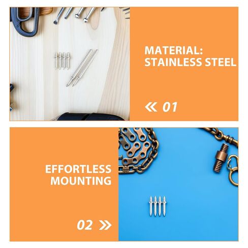 Holibanna Double Head Seamless Skirting Nails with Installation Sleeves, Threaded Invisible Baseboard Security Screws for Floor and Stairway Panel Fixing, 303pcs Set in Kuwait