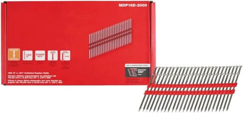 لأظافر ميلووكي Mdp16d-2000 المزدوجة، 3 5/8 بوصة لتر، 10 جرام، عادي، رأس مسطح، in Kuwait