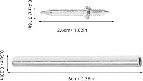 Outanaya Invisible Double Head Nails for Baseboard, Threaded Security Screws with Installation Sleeve Tool, Seamless Invisible Skirting Fasteners for Acoustic Panels and Furniture, 303 Pcs in Kuwait